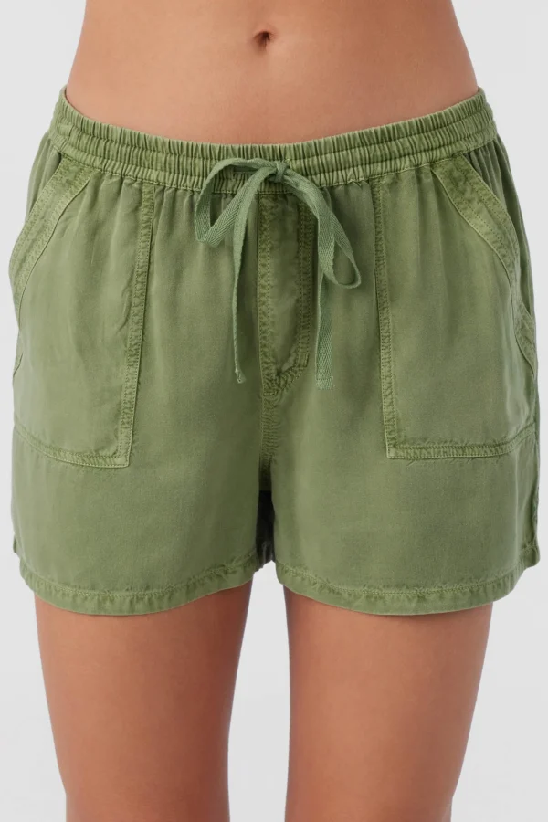 O’Neill Bottoms^FRANCINA TWILL SHORTS OIL GREEN