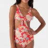 O’Neill One-Pieces | One Pieces^GIRL'S ANTALYA FLORAL TWIST FRONT ONE-PIECE BITTERSWEET