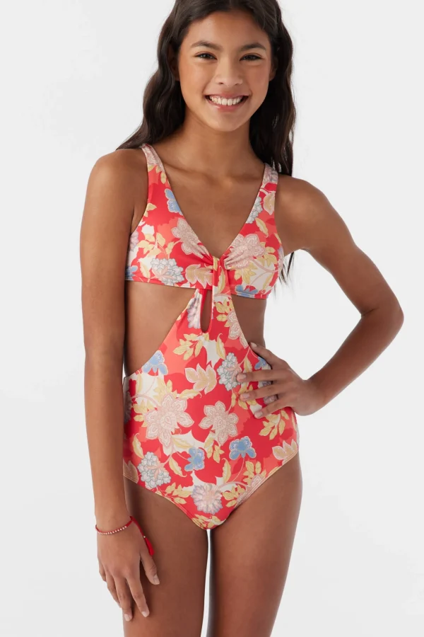 O’Neill One-Pieces | One Pieces^GIRL'S ANTALYA FLORAL TWIST FRONT ONE-PIECE BITTERSWEET