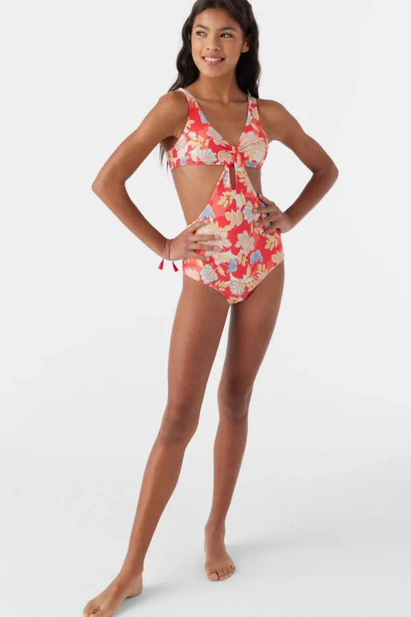 O’Neill One-Pieces | One Pieces^GIRL'S ANTALYA FLORAL TWIST FRONT ONE-PIECE BITTERSWEET