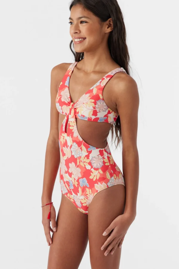 O’Neill One-Pieces | One Pieces^GIRL'S ANTALYA FLORAL TWIST FRONT ONE-PIECE BITTERSWEET