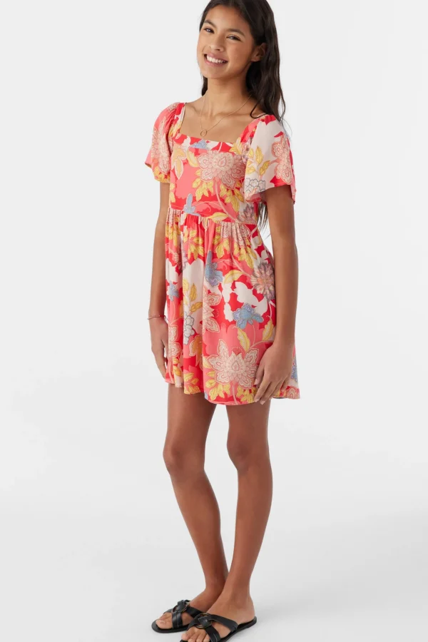 O’Neill Dresses^GIRL'S BECKA ANTAYLA FLORAL DRESS BITTERSWEET