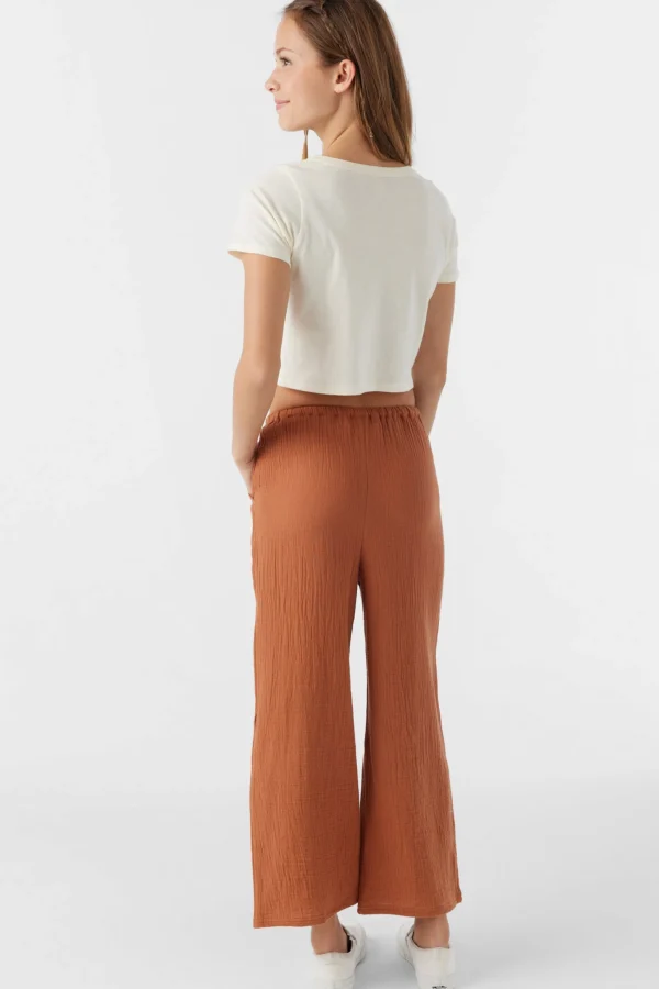 O’Neill Bottoms^GIRL'S BRENDITA CRINKLE DOUBLE GAUZE PANTS SIERRA