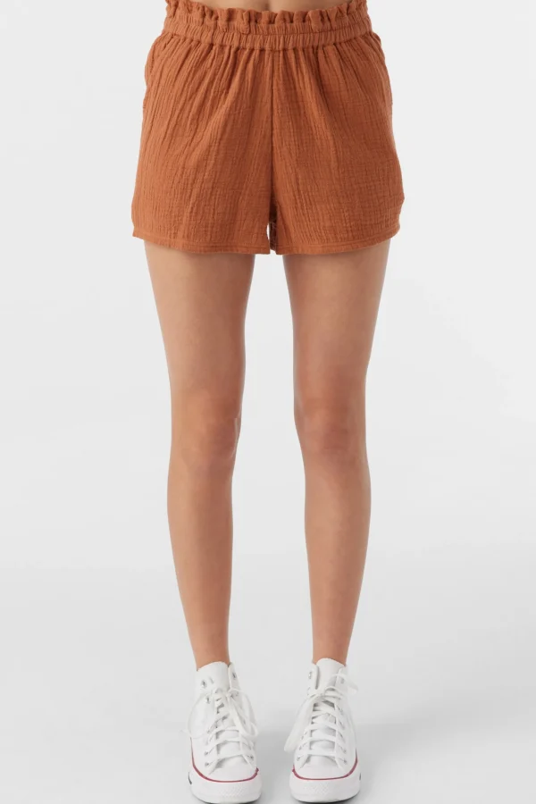 O’Neill Bottoms^GIRL'S CARLITA CRINKLE DOUBLE GAUZE SHORTS SIERRA