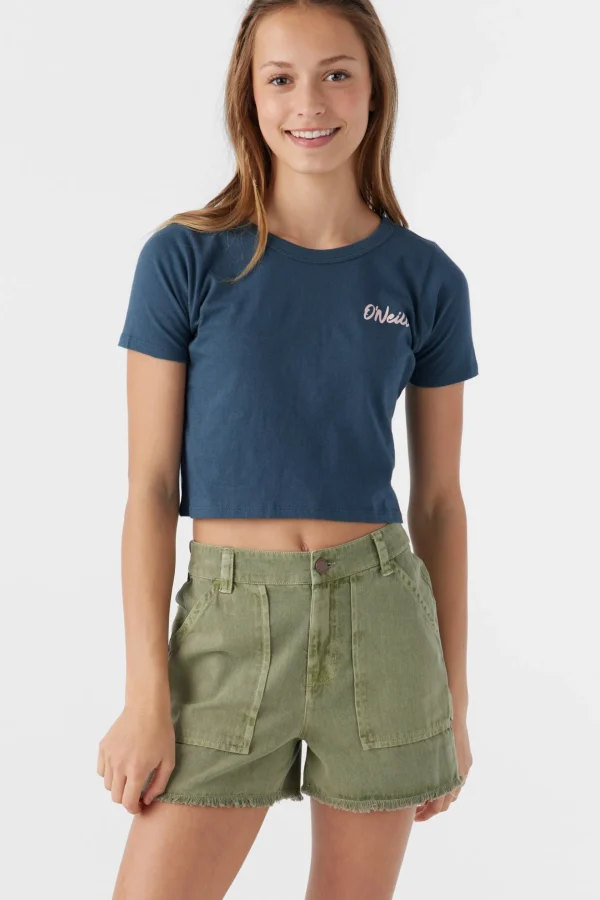 O’Neill Bottoms^GIRL'S CHARLI ULTILITY SHORTS OIL GREEN