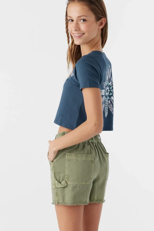 O’Neill Bottoms^GIRL'S CHARLI ULTILITY SHORTS OIL GREEN