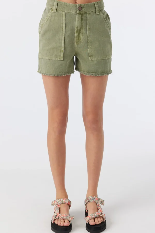 O’Neill Bottoms^GIRL'S CHARLI ULTILITY SHORTS OIL GREEN