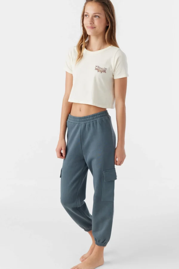 O’Neill Bottoms^GIRL'S DEMNA CARGO FLEECE PANTS WASHED SLATE