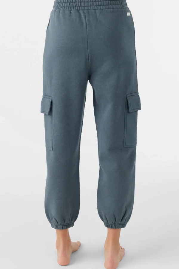 O’Neill Bottoms^GIRL'S DEMNA CARGO FLEECE PANTS WASHED SLATE