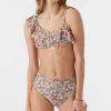 O’Neill Swim Sets | Swim Sets^GIRL'S EDEN DITSY ASYMM RUFFLE TOP SWIM SET MULTI CLR