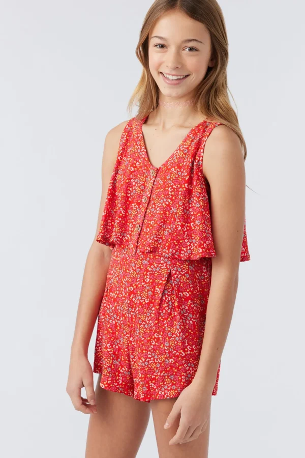 O’Neill Dresses^GIRL'S FREYA ROMPER RED HOT