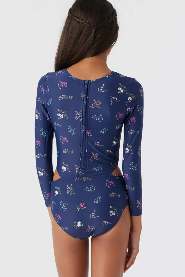 O’Neill One-Pieces | One Pieces^GIRL'S GARDEN FLORAL CUT OUT SURF SUIT MEDIEVAL BLUE