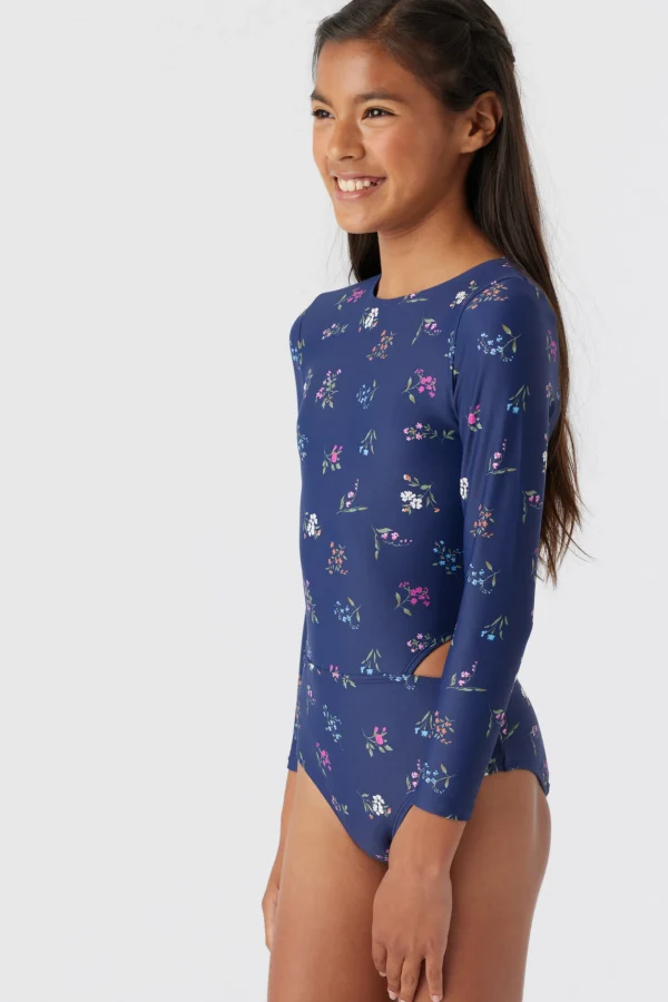 O’Neill One-Pieces | One Pieces^GIRL'S GARDEN FLORAL CUT OUT SURF SUIT MEDIEVAL BLUE