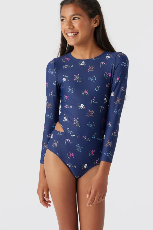 O’Neill One-Pieces | One Pieces^GIRL'S GARDEN FLORAL CUT OUT SURF SUIT MEDIEVAL BLUE