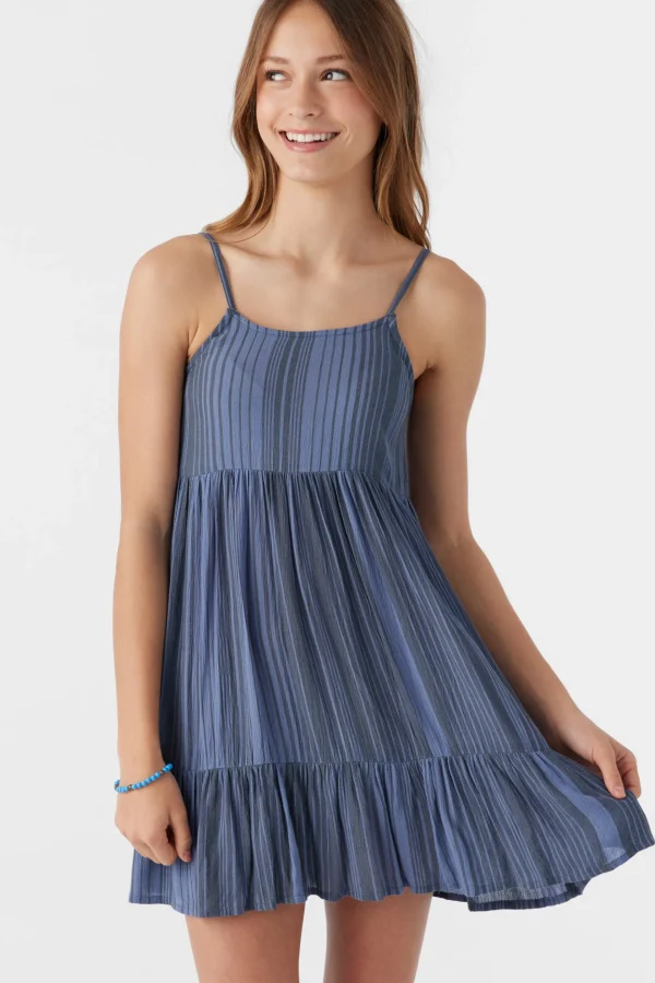 O’Neill Dresses^GIRL'S HAYLEE MISHA STRIPE DRESS SLATE