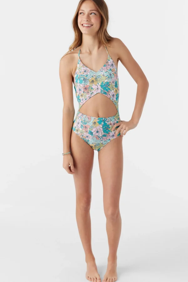 O’Neill One-Pieces | One Pieces^GIRL'S JANIS FLORAL CINCHED ONE-PIECE MULTI CLR