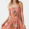 O’Neill Dresses^GIRL'S JILLIAN PUNTA TROPICAL TIERED DRESS CANYON CLAY