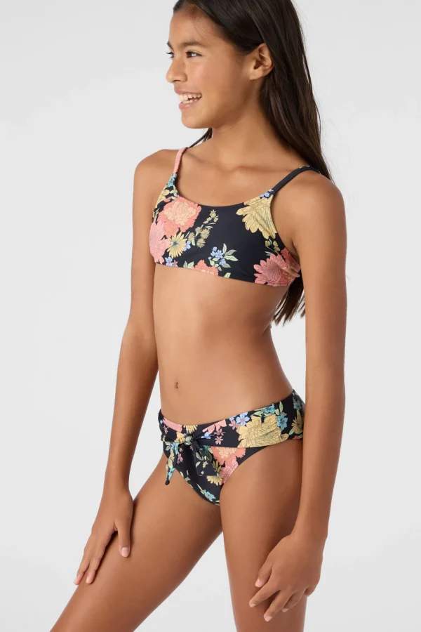 O’Neill Swim Sets | Swim Sets^GIRL'S KALI FLORAL TIE BACK BRALETTE & BOTTOMS BLACK