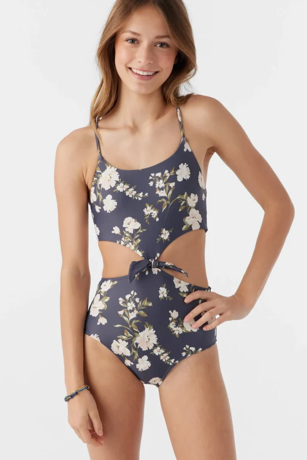 O’Neill One-Pieces | One Pieces^GIRL'S KENDRA FLORAL KNOT FRONT ONE-PIECE PERISCOPE