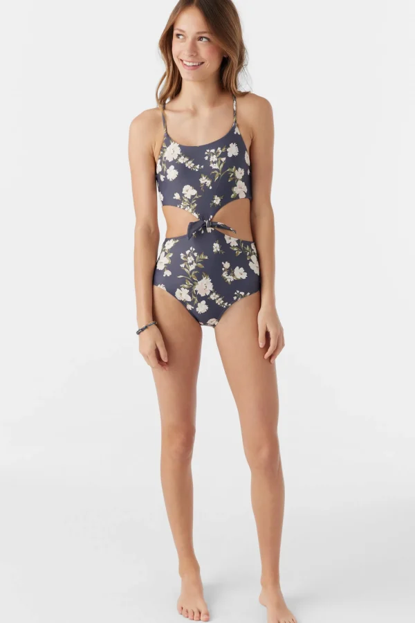 O’Neill One-Pieces | One Pieces^GIRL'S KENDRA FLORAL KNOT FRONT ONE-PIECE PERISCOPE