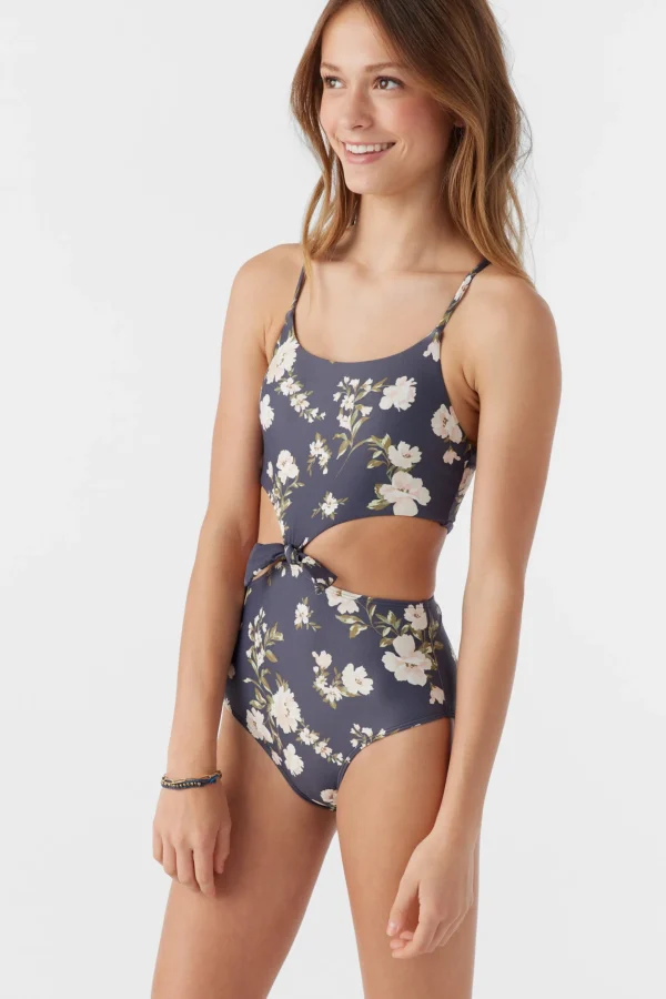 O’Neill One-Pieces | One Pieces^GIRL'S KENDRA FLORAL KNOT FRONT ONE-PIECE PERISCOPE