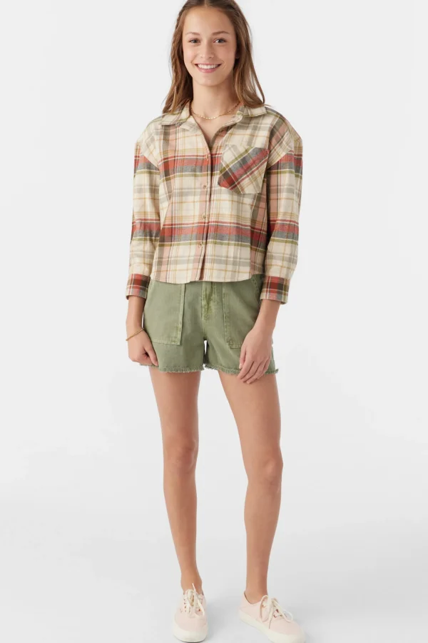 O’Neill Tops^GIRL'S LESLYE FLANNEL SHIRT MULTI CLR