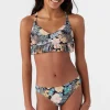 O’Neill Swim Sets | Swim Sets^GIRL'S MACAW TROPICAL PEPLUM TRI TOP SET BLACK