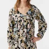 O’Neill Dresses^GIRL'S MARI CAMDEN FORAL LONG SLEEVE DRESS BLACK