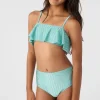 O’Neill Swim Sets | Swim Sets^GIRL'S MIZI METALLIC RIB RUFFLE BRALETTE SWIM SET CANTON