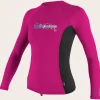 O’Neill Uv-Sun-Protection Rash Guards | Uv-Sun-Protection Rash Guards^GIRL'S PREMIUM SKINS L/S RASH GUARD BERRY/BLK/BERRY