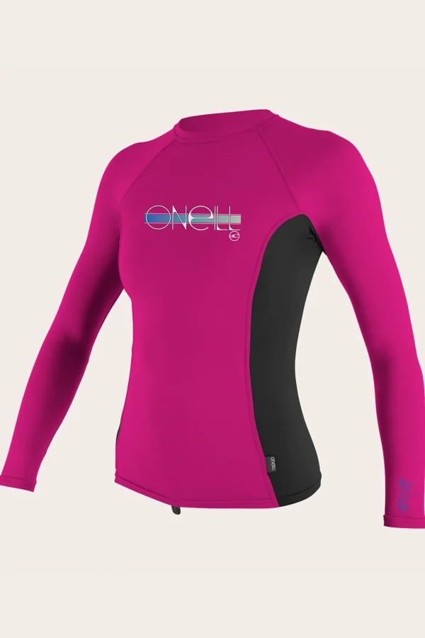 O’Neill Uv-Sun-Protection Rash Guards | Uv-Sun-Protection Rash Guards^GIRL'S PREMIUM SKINS L/S RASH GUARD BERRY/BLK/BERRY