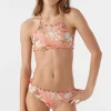 O’Neill Swim Sets | Swim Sets^GIRL'S PUNTA TROPICAL RUFFLE EDGE HIGH NECK TOP SET CANYON CLAY