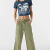 O’Neill Bottoms^GIRL'S SUMMER CARGO PANTS OIL GREEN