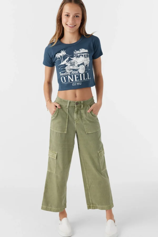 O’Neill Bottoms^GIRL'S SUMMER CARGO PANTS OIL GREEN