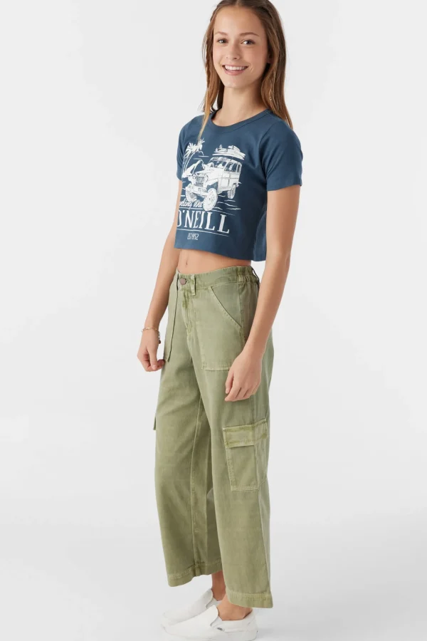 O’Neill Bottoms^GIRL'S SUMMER CARGO PANTS OIL GREEN