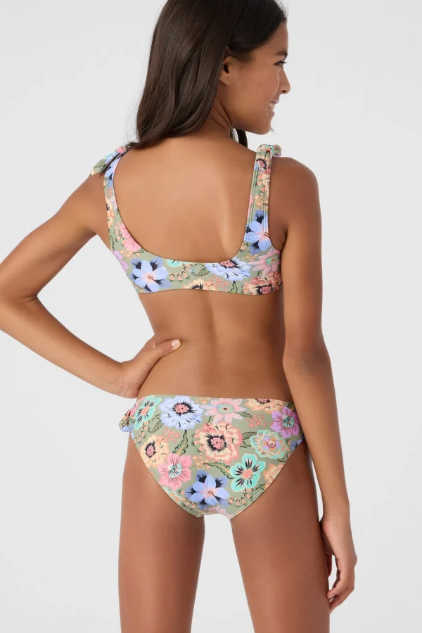 O’Neill Swim Sets | Swim Sets^GIRL'S TALITHA FLORAL HANKY TIE TANK & BOTTOMS OIL GREEN