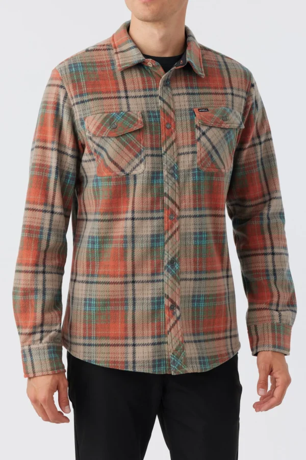 O’Neill Shirts & Flannels^GLACIER PLAID SUPERFLEECE SHIRT CLAY