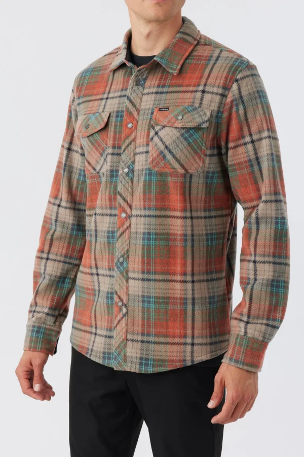 O’Neill Shirts & Flannels^GLACIER PLAID SUPERFLEECE SHIRT CLAY