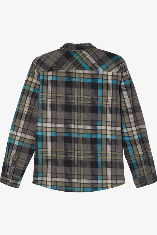 O’Neill Shirts & Flannels^GLACIER PLAID SUPERFLEECE SHIRT GREY