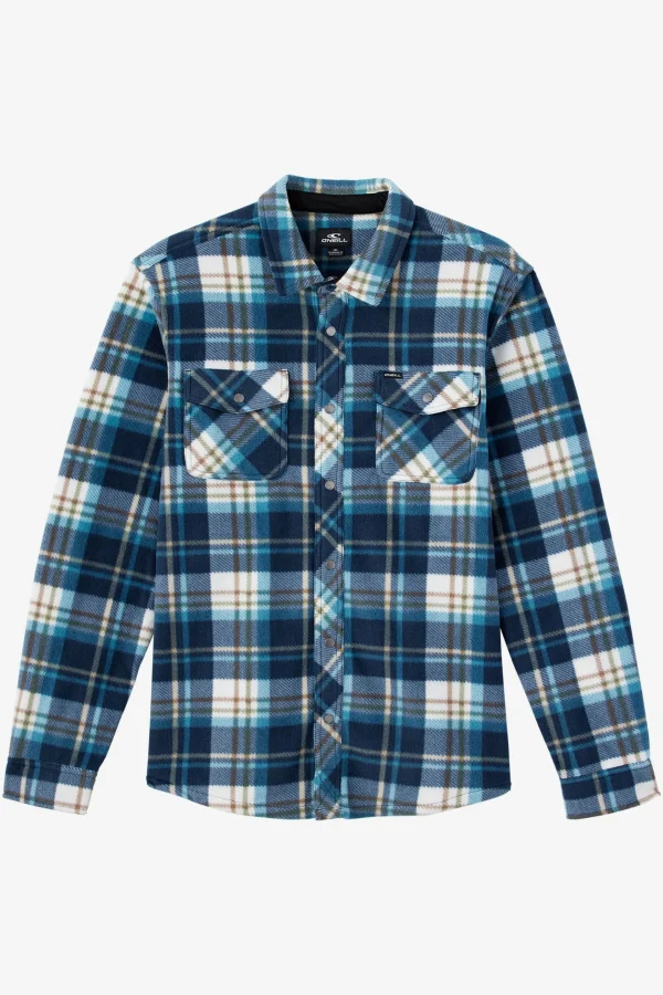 O’Neill Shirts & Flannels^GLACIER STANDARD FIT SUPERFLEECE OVERSHIRT MIDNIGHT NAVY