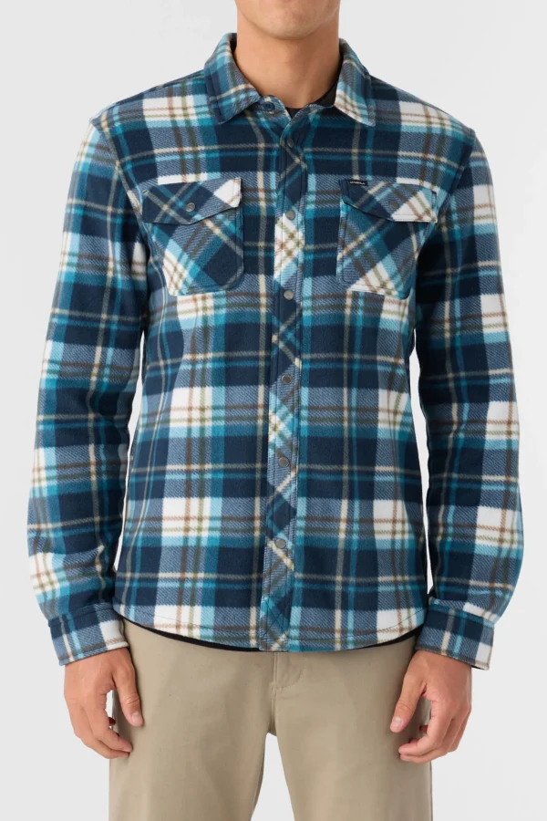 O’Neill Shirts & Flannels^GLACIER STANDARD FIT SUPERFLEECE OVERSHIRT MIDNIGHT NAVY