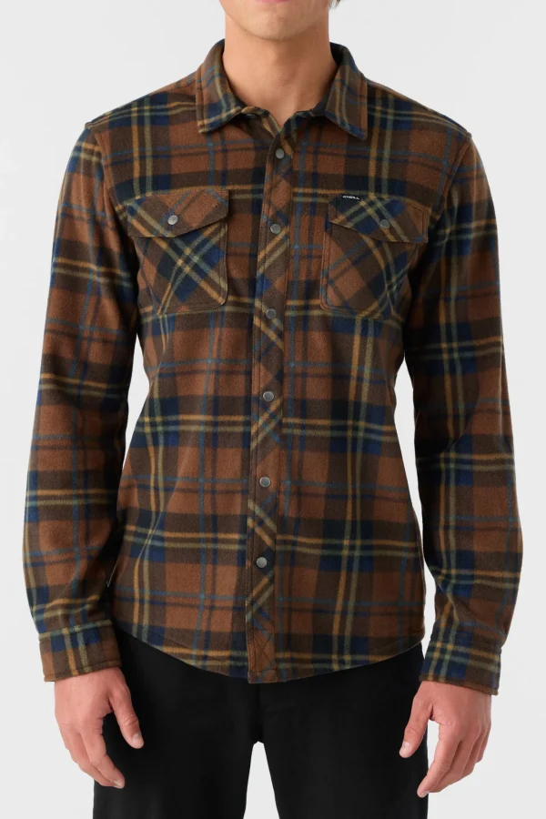 O’Neill Shirts & Flannels^GLACIER STANDARD FIT SUPERFLEECE OVERSHIRT CARAFE