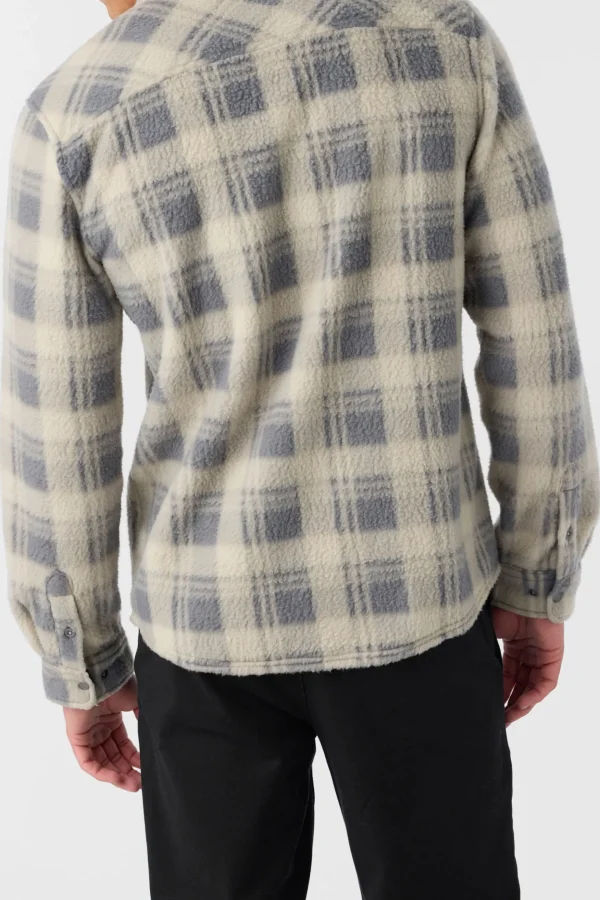 O’Neill Shirts & Flannels^GLACIER STANDARD FIT SUPERFLEECE OVERSHIRT LT KHAKI