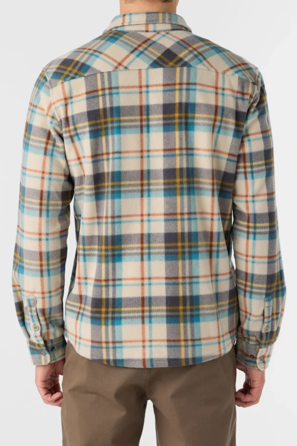 O’Neill Shirts & Flannels^GLACIER STANDARD FIT SUPERFLEECE OVERSHIRT LT KHAKI