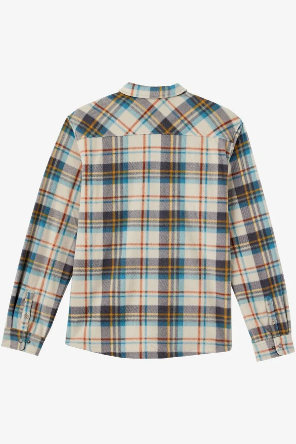 O’Neill Shirts & Flannels^GLACIER STANDARD FIT SUPERFLEECE OVERSHIRT LT KHAKI