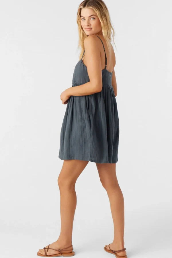 O’Neill Cover-Ups^HADIA CRINKLE DOUBLE GAUZE MINI DRESS SLATE