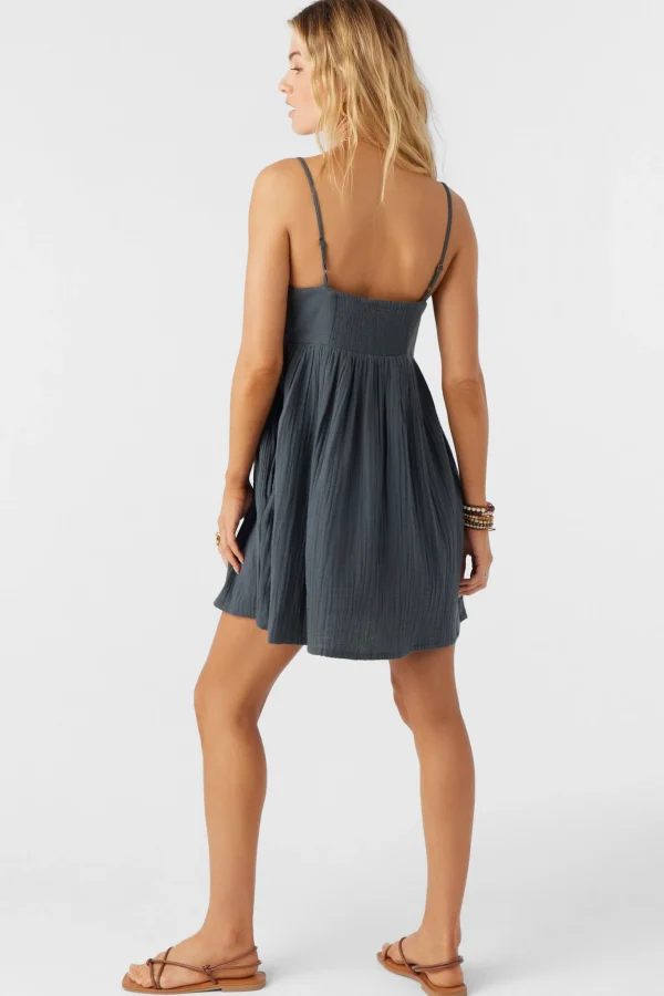 O’Neill Cover-Ups^HADIA CRINKLE DOUBLE GAUZE MINI DRESS SLATE