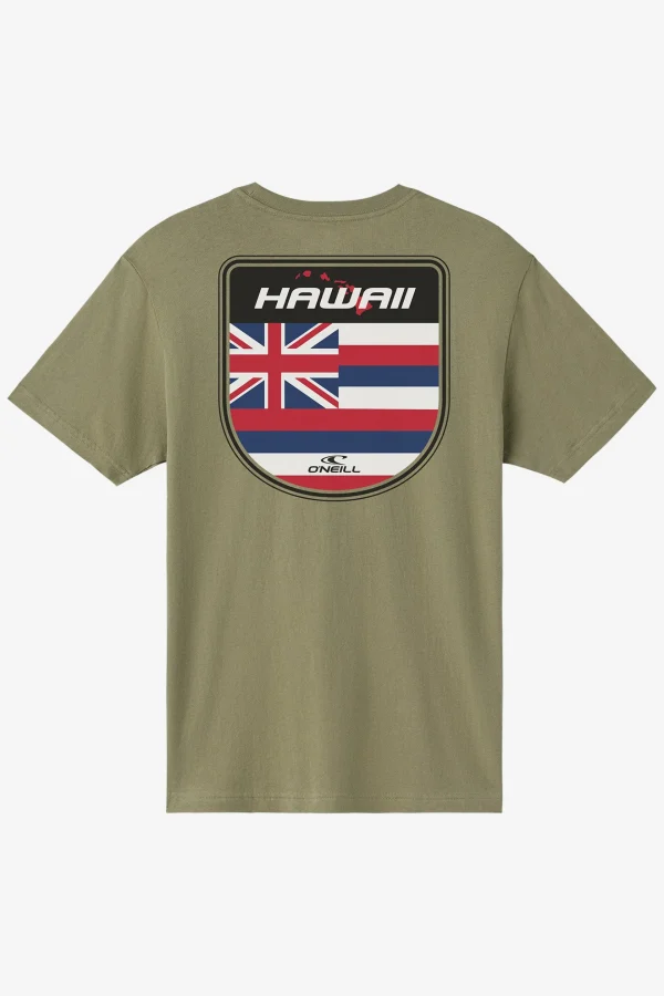 O’Neill Tees^HAWAII BADGE STANDARD FIT TEE DEEP LICHEN GREEN