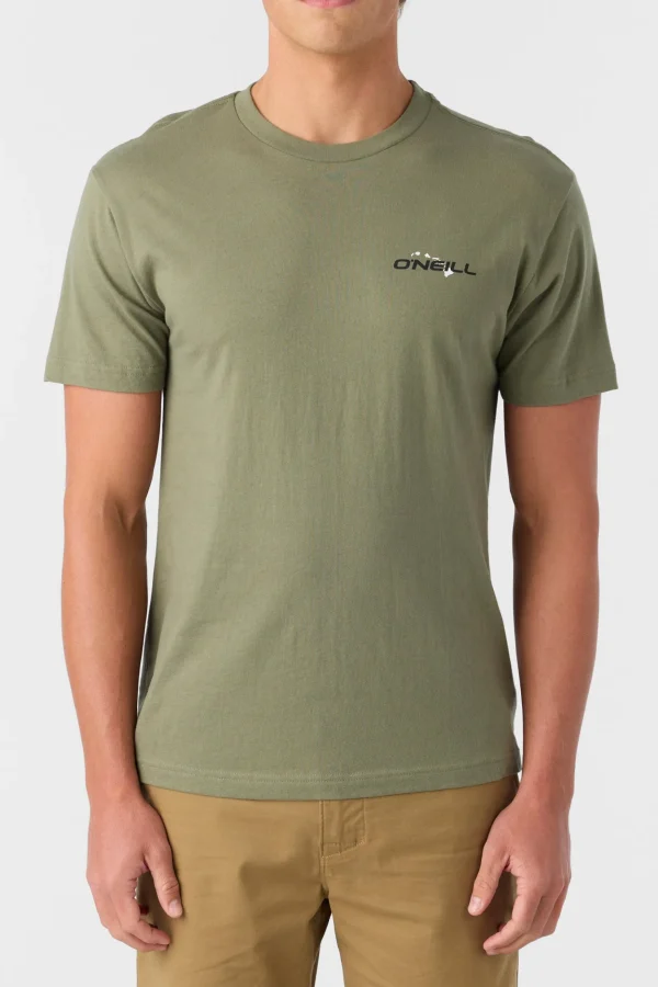 O’Neill Tees^HAWAII BADGE STANDARD FIT TEE DEEP LICHEN GREEN