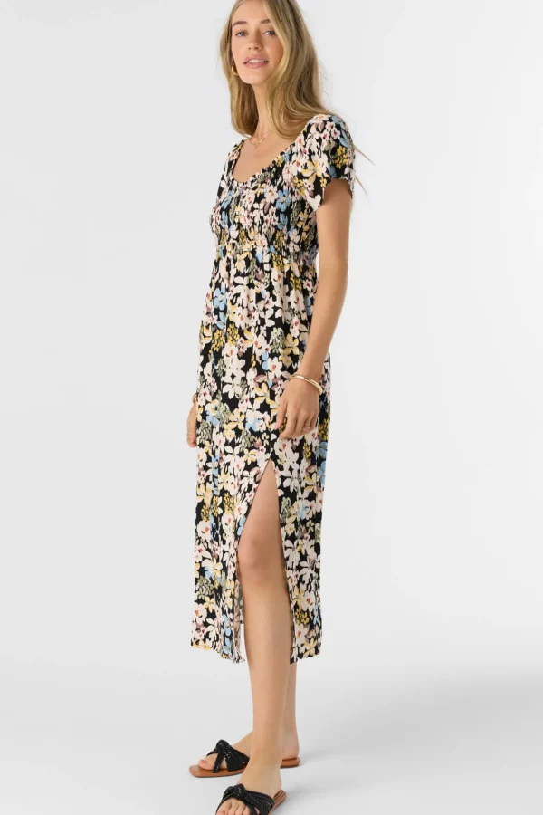 O’Neill Dresses^HAYZEL CAMDEN TROPICAL MIDI DRESS BLACK